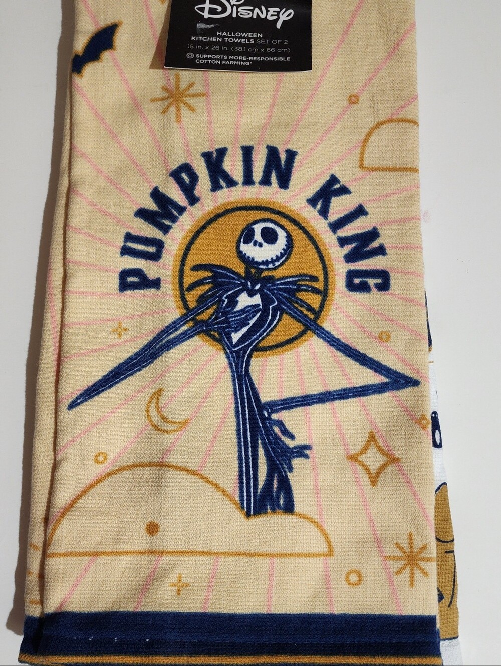 Disney Nightmare Before Christmas Pumpkin King Kitchen Towel Set New With Tags